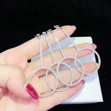 2pcs 30X70MM Women's CZ-inlaid Pearl Bracelet Buckle