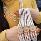2pcs/lot 30mm Female Cubic Zircon Micro Flower Clasp Gold Plated