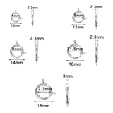 2pcs Stainless Steel Sailor Clasps Charm Bracelet End Clasps