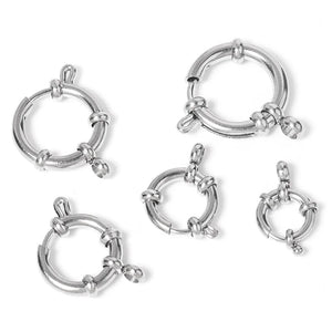 2pcs Stainless Steel Sailor Clasps Charm Bracelet End Clasps