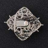 2pcs 32mm CZ Micro Rhombus Clasp Golden Plated