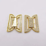 2pcs/lot 33x23mm Women's High Quality Zircon Bracelet Clasp
