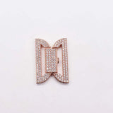 2pcs/lot 33x23mm Women's High Quality Zircon Bracelet Clasp