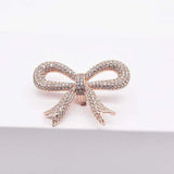 2pcs 37x27mm High Qualit bow CZ-inlaid Pearl Bracelet Buckle