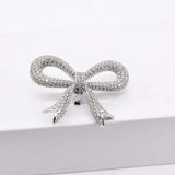 2pcs 37x27mm High Qualit bow CZ-inlaid Pearl Bracelet Buckle