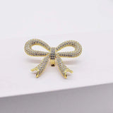2pcs 37x27mm High Qualit bow CZ-inlaid Pearl Bracelet Buckle