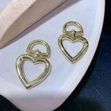2pcs 46x33mm Women's Heart-Shaped Jewelry Pendants