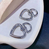 2pcs 46x33mm Women's Heart-Shaped Jewelry Pendants