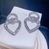 2pcs 46x33mm Women's Heart-Shaped Jewelry Pendants