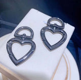 2pcs 46x33mm Women's Heart-Shaped Jewelry Pendants