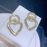2pcs 46x33mm Women's Heart-Shaped Jewelry Pendants