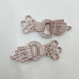 2pcs/lot CZ-inlaid Pearl Bracelet Buckle 65X25mm