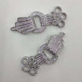 2pcs/lot CZ-inlaid Pearl Bracelet Buckle 65X25mm