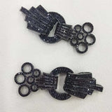 2pcs 65X25mm Women's CZ Pearl Bracelet Buckle