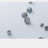 2pcs 925 Sterling Silver Bead Caps 8mm 10mm 12mm Tassel End Cap DIY Jewelry