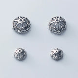 2pcs 925 Sterling Silver Bead Caps 8mm 10mm 12mm Tassel End Cap DIY Jewelry