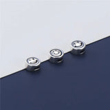 2pcs 925 Silver Smile Face Round Beads 3 Models DIY Jewelry Accessories