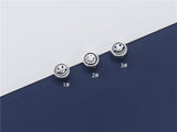 2pcs 925 Silver Smile Face Round Beads 3 Models DIY Jewelry Accessories