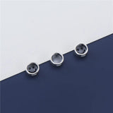 2pcs 925 Silver Smile Face Round Beads 3 Models DIY Jewelry Accessories