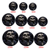 2pcs Skull Ear Gauge Plug Tunnel Stretcher 6mm-25mm Body Piercing Jewelry