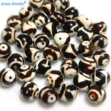 2pcs Dragon Pattern Agate Beads Tibetan Ruyi Tiger Tooth Totem Amulet Dzi Bead