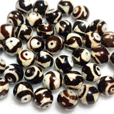 2pcs Dragon Pattern Agate Beads Tibetan Ruyi Tiger Tooth Totem Amulet Dzi Bead