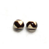 2pcs Dragon Pattern Agate Beads Tibetan Ruyi Tiger Tooth Totem Amulet Dzi Bead