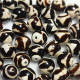 2pcs Dragon Pattern Agate Beads Tibetan Ruyi Tiger Tooth Totem Amulet Dzi Bead
