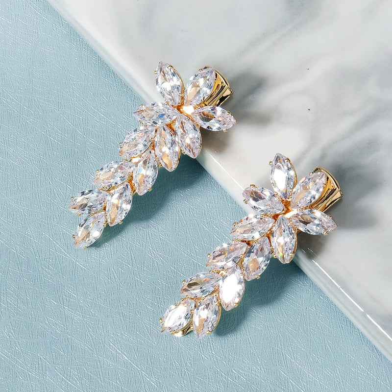2pcs CZ Barrettes Hair Clips for Women Girls Hairpins