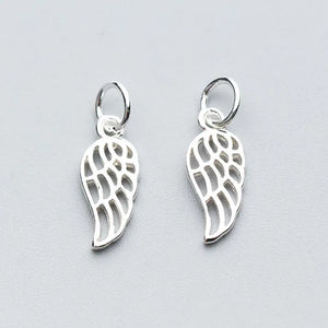 2pcs Angel Wings 925 Silver Dangle Charms DIY Jewelry
