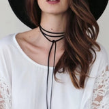 2pcs Choker Necklace Leather Velvet Women Collar Party Jewelry Neck