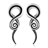 2pcs Glow in the Dark Ear Plugs Tunnels Spiral Taper Earring Gauges