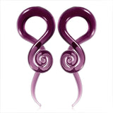 2pcs Glow in the Dark Ear Plugs Tunnels Spiral Taper Earring Gauges