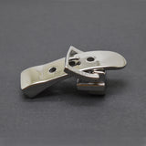 2pcs Stainless Steel Bayon Lock Buckle for DIY Leather Bracelet Making