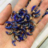 2pcs Agates Stone Crescent Shape Pendant for DIY Jewelry Making