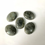 2pcs Natural Labradorite Gemstone Oval Cabochion Pendant 30*40mm for Jewelry DIY