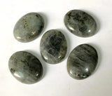2pcs Natural Labradorite Gemstone Oval Cabochion Pendant 30*40mm for Jewelry DIY