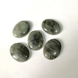 2pcs Natural Labradorite Gemstone Oval Cabochion Pendant 30*40mm for Jewelry DIY