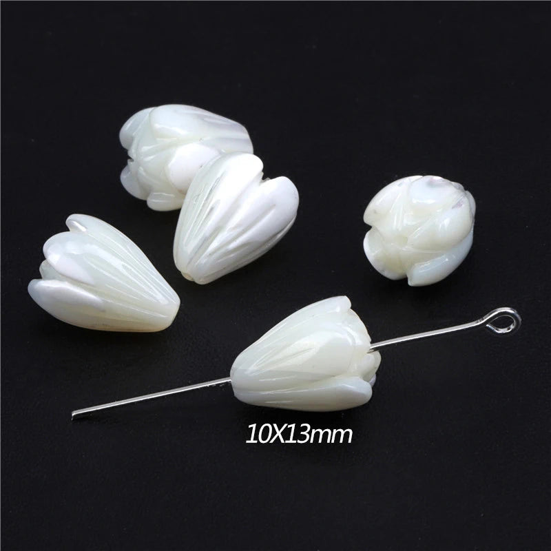 2pcs Mother Of Pearl Bead Shell Charms For Jewelry Making DIY