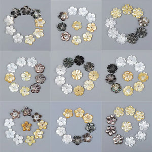 2pcs Natural Shell Flower Bead Spacer Beads DIY Jewelry Making