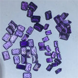 2pcs Natural Amethyst Gemstones Bulk Square Hearts Round Ellipses Cut
