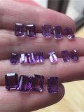 2pcs Natural Amethyst Gemstones Bulk Square Hearts Round Ellipses Cut