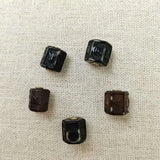 2pcs Natural Dzi Bead Carving Antique Lantern Inlaid Beads Bulk