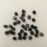 2pcs Natural Dzi Bead Carving Antique Lantern Inlaid Beads Bulk