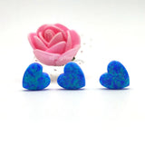 (2pcs/lot) 10mm Opal Stone Beads & Fire Pink Opal Heart Pendant Charm