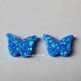 2pcs Dark Butterfly Opal Synthetic Stone for DIY Jewelry