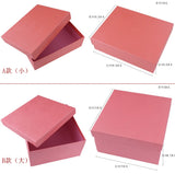 2pcs Pink Square Tiara Box Bride Storage Boxes Wedding Jewelry Holder