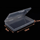 2pcs Jewelry Storage Organizer Container 15*8*1.7cm Plastic Box