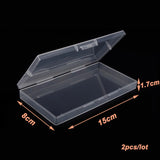 2pcs Jewelry Storage Organizer Container 15*8*1.7cm Plastic Box