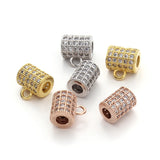2pcs Hollow Flower Tube Charm Beads for Necklace Bracelet